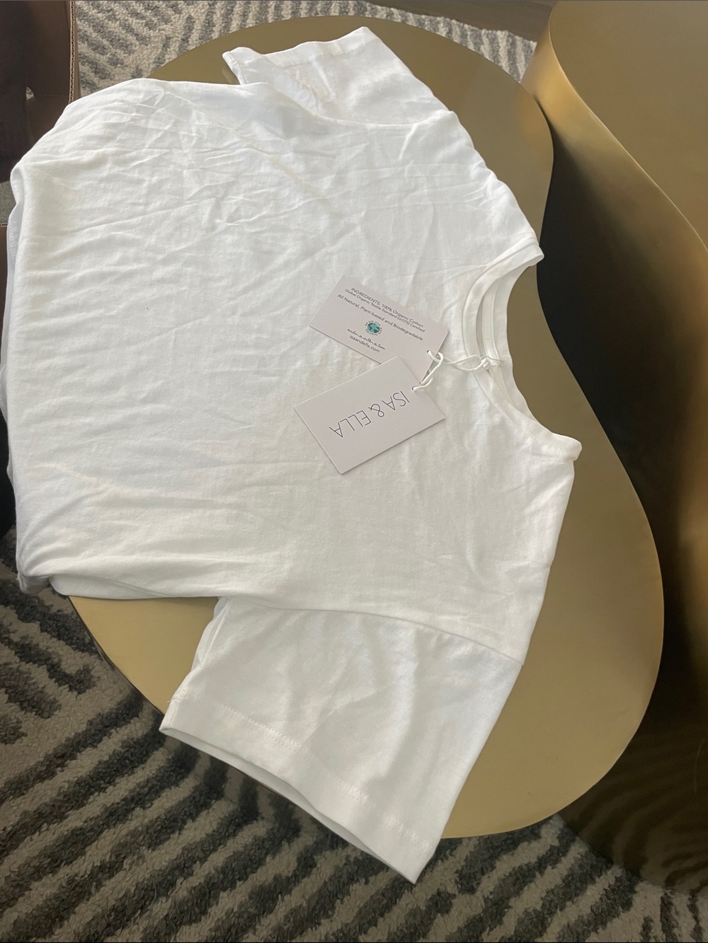 Isa & Ella White Short Sleeve Crewneck Tee